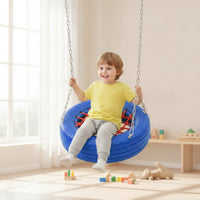 Tire Swing Adjustable Swing Seat with Rope Net Outdoor Long-Lasting for Children, Backyard, Playground