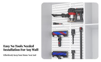 Wall Mount Pegboard Multi-Functional Tool Organization Board Space Saving Drill Storage Panel for Renters, Homeowners, Garage, Utility Room, Shed
