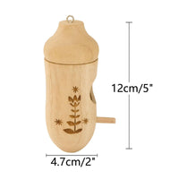 Wooden Hummingbird House Side Entrance Wood Bird Nest Perch