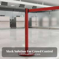 Retractable Belt Stanchion Heavy Duty Base Stainless Steel Queue Pole Sturdy Queue Line Barrier for Security Teams, Banks, Hotels, High-Traffic Areas