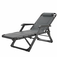 Portable Foldable resting Cot Includes Headrest Pillow Adjustable Reclining Cot durable Duty Recliner for Office Workers, Adults, Guests, Balcony, Indoors, Living Room, readydoor