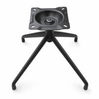 Splayed Legs Swivel Chair Base Square Mounting Plate Four-Legged Chair Base Black Metal Home Hardware 38 Cm Height