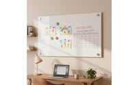 Attractive Glass Whiteboard Ultra-White Tempered Glass Whiteboard Office Display Glossy Polished for Teaching, Training