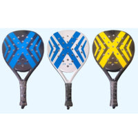 Rigid Padel Racket with Wrist Strap Teardrop-Shaped Perforated Padel Racket Versatile Paddle Stable for Families, Beginners, Outdoor Play