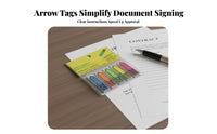 125 Pieces Sign Here Y Tabs Easy to Use Sign Here Ers Removable Autograph Flags for Notaries, Professionals, Documents, Book Marking, School