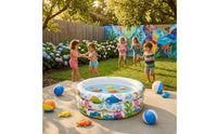Inflatable Kiddie Pool Underwater Plants Threethree-Section Inflatable Pool portable Children's Water Toy for Outdoors, Indoors