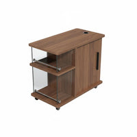 With casters Mobile Storage Side Cabinet Multifunctional Multi-Tier Utility Table Space Saving &coffee utility cart space-efficient Design for Apartment Dwellers, homeowners, Office Workers, Living Room, Small areas, Bedroom, Kitchen