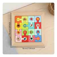 Parent-Child Interaction Wooden Shape Game Colorful Shape Matching Board Fine Movement Skills for Preschoolers, Kindergarten