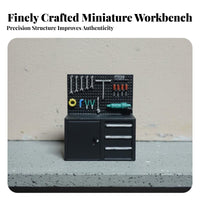 1/64 Scale Tool Cabinet Realistic Detail Model Repair Shop Tool Rack Improves Displays 1:64 Garage Accessories Set for Hobbyists