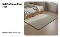 Luxurious Feel Soft Fleece Carpet Cushioned Thickened Floor Mat Warm Luxurious Textured Rug Non-Slip Backing for Families, Homeowners, Living Room, Bedroom, Under C Unavailable Ee Table, Playroom