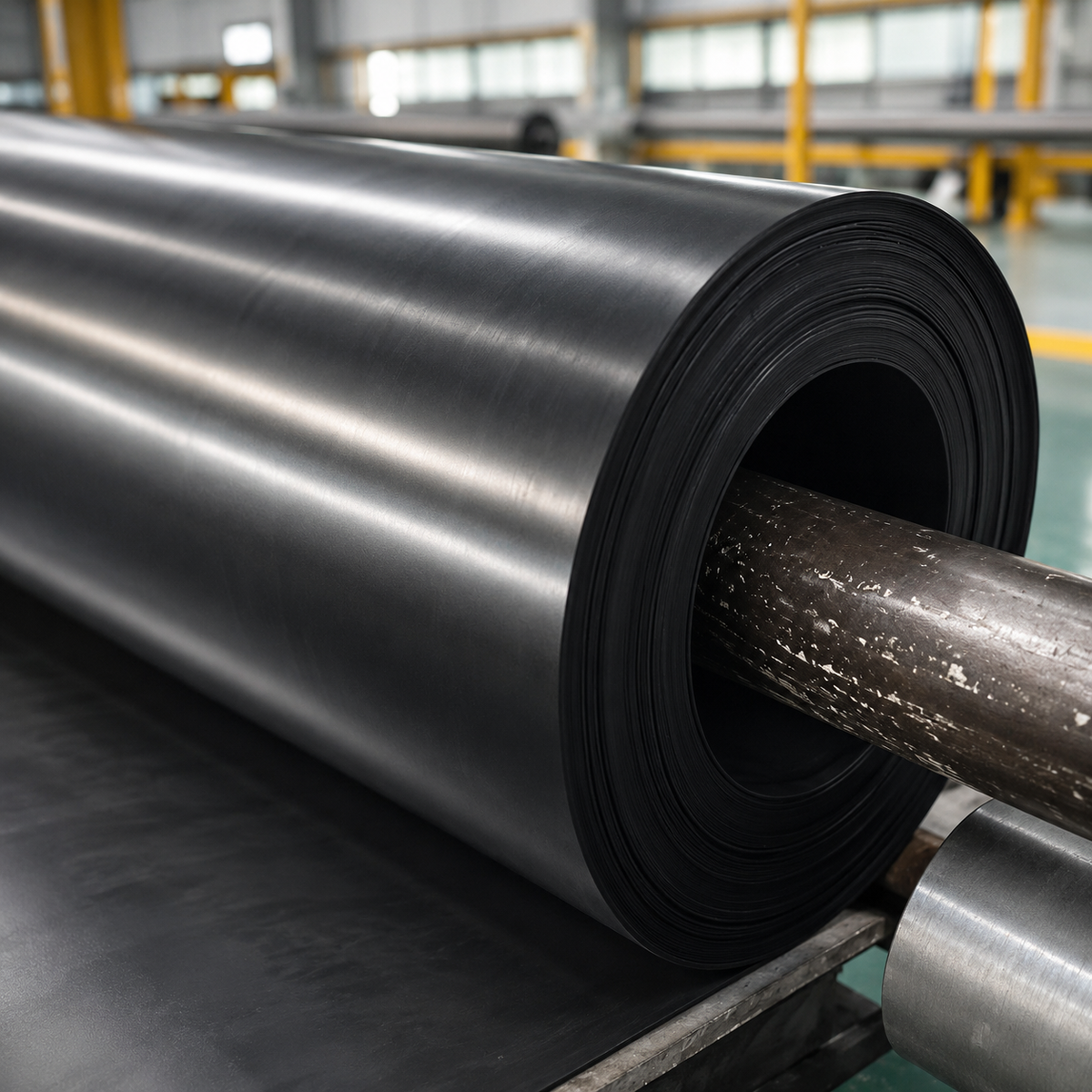 Matte Black Pond Liner for Pond Construction, Flexible HDPE DPM Membrane, Waterproof Geomembrane Sheet