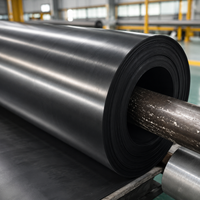 Matte Black Pond Liner for Pond Construction, Flexible HDPE DPM Membrane, Waterproof Geomembrane Sheet