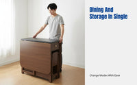 Sintered Stone Dining Table, Foldable, Extendable, Space-Saving, Mobile, Rectangular, Home