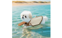 Dog Life Jacket Adjustable Straps Dog Flotation Vest Canine Buoyant Vest Brown Pet Gear Lightweight for Water Safety