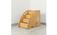 Wooden Pet Stairs Natural Wood Material Dog Climbing Ladder High Weight Capacity