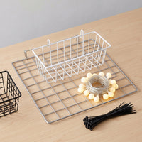 Ins Style Grid Wall Storage Rack with Photo Display for Room Decor