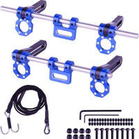 Includes Tow Hooks Front and Rear Crawler Bumper Kit Heavy Duty Adjustable Metal RC Bumper Shock Resistant for Away-Road