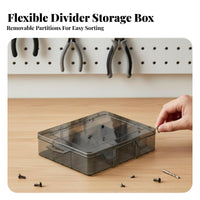 Multi-Compartment Case Transparent Lid Adjustable Compartment Case Portable