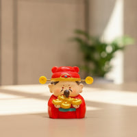 Painted Resin Figurine Spiritual Deity Figurine with Accessories Miniature Deity Statue Colorful Compact for Collectors, Desk