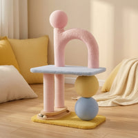 Cat Climber with Scratching Posts Small Cat Activity Center with Play Spheres Floor-Standing Furniture for Cats