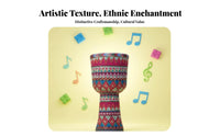 Tuningready-to-Play African Djembe Goatskin Drumhead Percussion Instrument Lightweight Hand Drum Portable for Children, Beginners, Music Students, Early Education, Live Performances, Home, Outdoor Gatherings