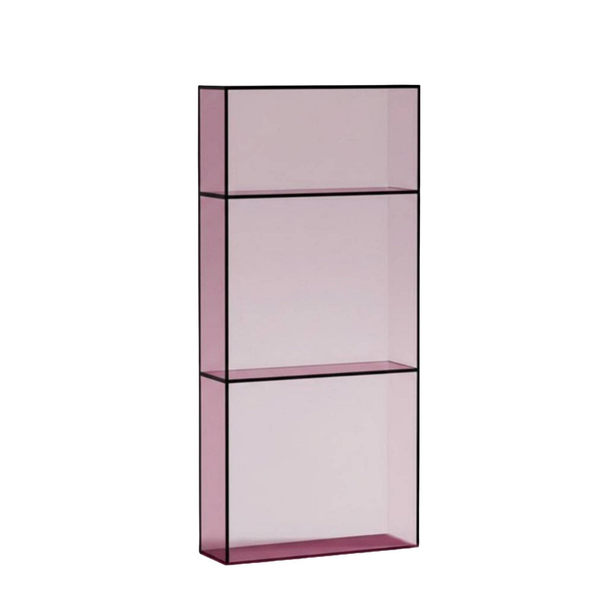 Self-Standing Standing 3-Tier Exposed Shelf Rack Modern Design 3-Tier Narrow Bookshelf Space-Saving Design Bookcase Easy Assembly for Office Workers, Apartment Dwellers, Homeowners, Living Room, Study, Small Areas, Bedroom