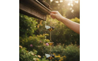Bee-Themed Rain Chain Weather-Resistant Hanging Bee Chain Rust-Resistant Tiered Rainwater Collector for Porch