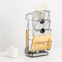 pot lid and cutting board rack