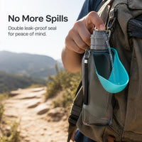 Portable Large Capacity Pet Water Bottle with Foldable Lid for Dogs