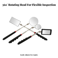 Telescoping Inspection Mirror Telescopic Rod Automotive Inspection Mirror Hand Tool Sturdy Duty Anti-Rust for Mechanics