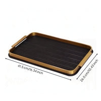 Leather Tray Contemporary Tray with Handles Decorative for Washroom