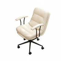 Height Adjustable Armless rotating Chair Minimalist Design Office Furniture with Casters Computer Seating Curved spine supportrest for Students, Home Workers, Adults, Study Room, Small Spaces, Bedroom