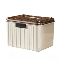 2-Tier Lockable Storage Box Portable Combination Lock Box Rectangular Storage Organizer Heavy Duty for Car