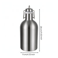 Beer Growler Stainless Steel Bottle with Swing-Lock Lid Insulated Bottle Double-Walled Leakproof for Campers, Parties, Camping