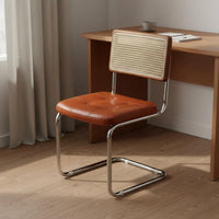 Compact Retro Study Desk Built-in Storage Minimalist Writing Desk with Riser Workstation for Students, Bedroom, Small Areas