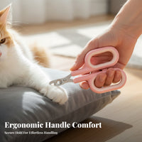 Non-Slip Handle Round Hole Pet Nail Clippers Easy to Use Cat Nail Clipper Prevents Cutting the Quick for Home, Indoor, Indoors