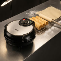 Non-Stick Electric Waffle Cone Maker Nonstick Waffle Cone Maker Hinged Kitchen Appliance Indicator Lights