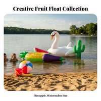 Fruit Shaped Inflatable Lounger Fun Design Novelty Inflatable Lounger Portable Inflatable Water Mattress for Adults, Teens, Beach, Lake