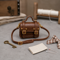 Miniature School Style Crossbody Bag for OB11 1/6 BJD Cotton Dolls