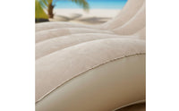 Inflatable Lounge Chair Flocked Surface Reclining Air Chair with Pillow Inflatable Chaise for Camping, Beach