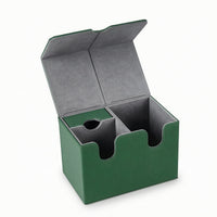 Divided Deck Box with Closure Secure Card Storage Box Textured Trading Card Case Two-Tone for Collectors, Travel