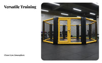 MMA Eight-Sided Cage Sturdy Frame Competition Stage Secure Padding Floor-Mounted Fighting Arena for Gym Owners, Professionals