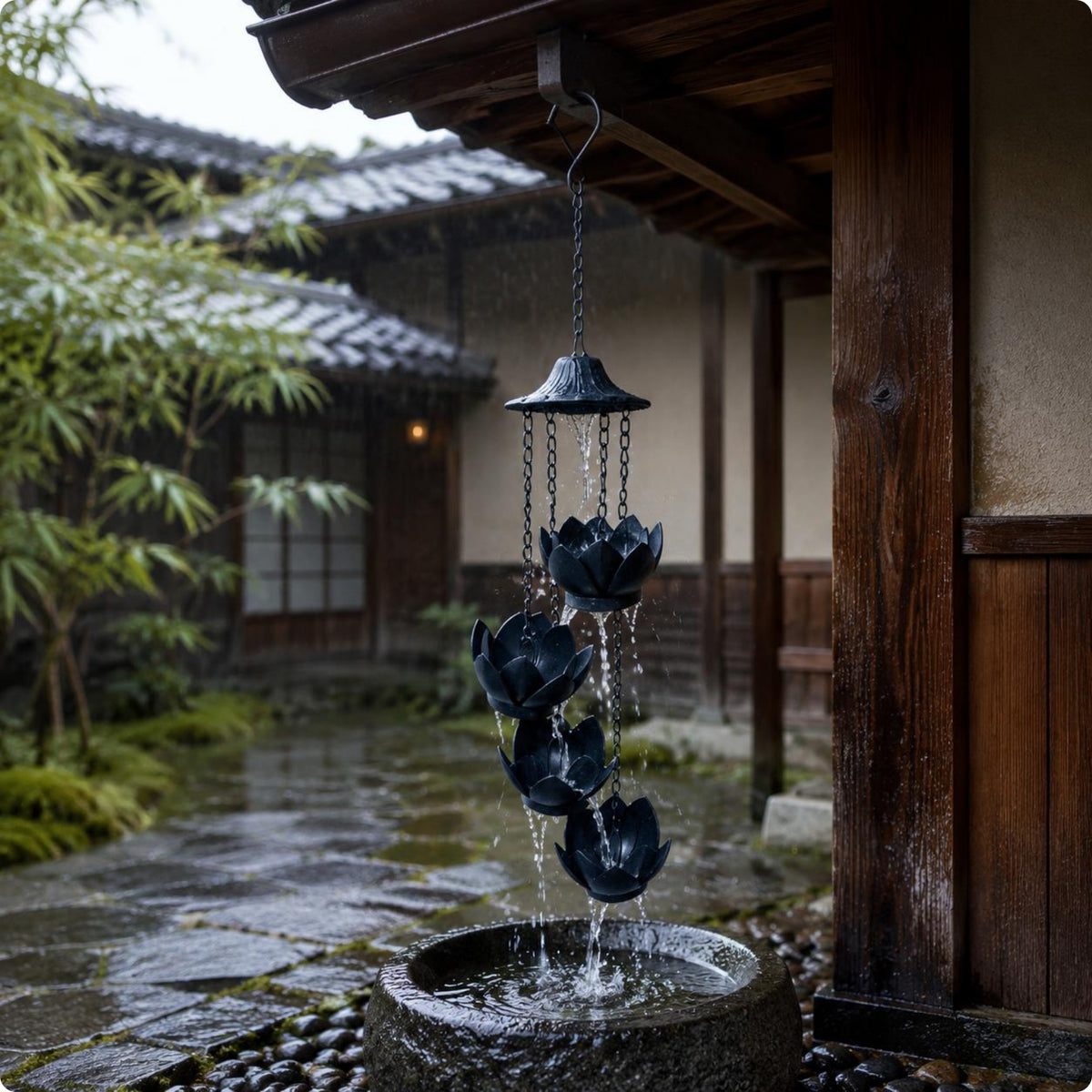 Rain Chain Weather-Resistant Aluminum Rain Chain Outdoor Drainage for Courtyard, Porch