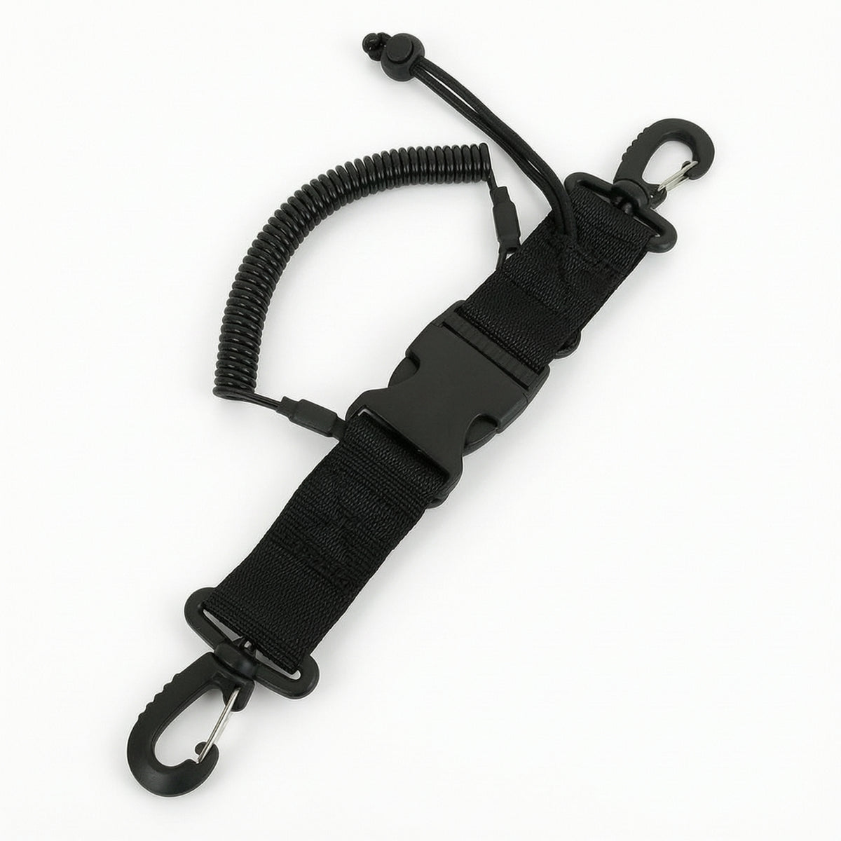 Camera Wrist Strap with Coiled Tether Underwater Diving Wrist Lanyard with Metal Clip Corrosion Resistant Heavy-Duty for Divers