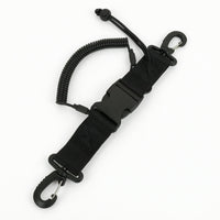Camera Wrist Strap with Coiled Tether Underwater Diving Wrist Lanyard with Metal Clip Corrosion Resistant Heavy-Duty for Divers