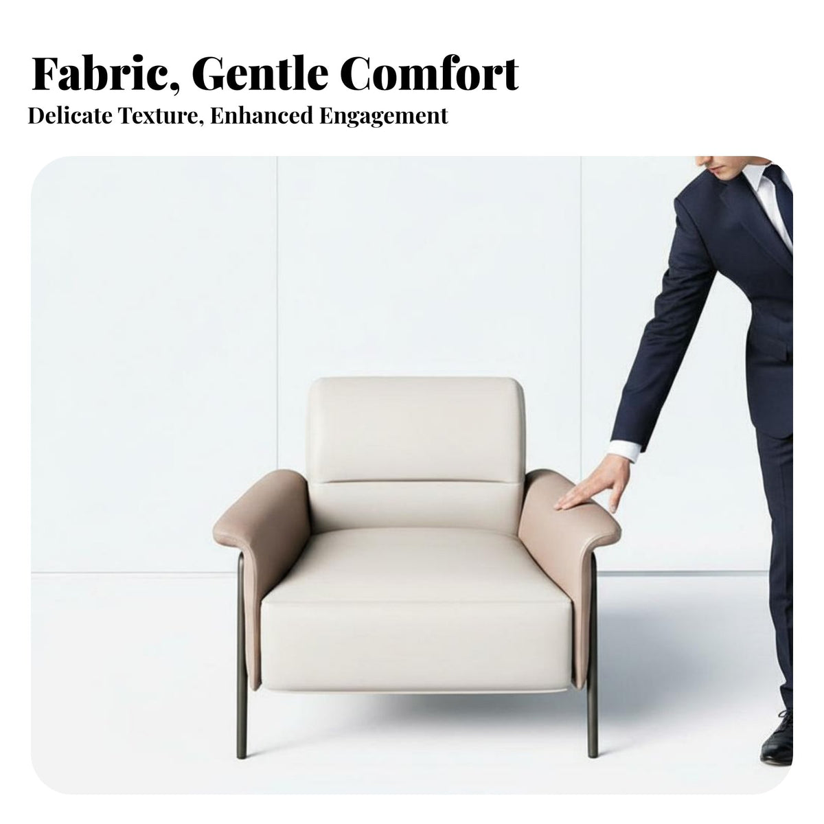 Nordic Aesthetic Sofa and Armchair Combination Modern Design Reception Seating Minimalist design Commercial Furniture high-density foam Foam for Interior Designers, Business Owners, Office Managers, Waiting Room