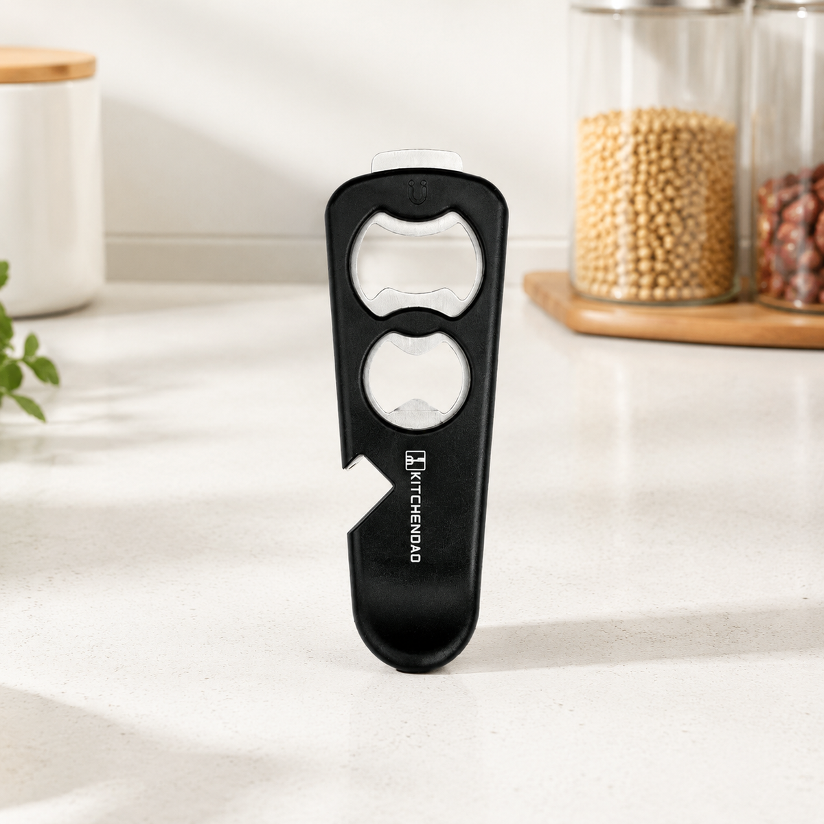 Universal Jar Openers for Arthritis Hands, Multi-Function Bottle Opener, Ergonomic Lever Design for Elderly, Easy Grip Composite Multi-Tool