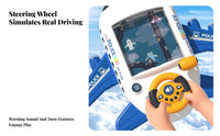 Educational Kids Car Adventure Game Lights and Sounds Airplane Driving Simulator Toy Hand-Eye Coordination Training for Boys, Preschoolers