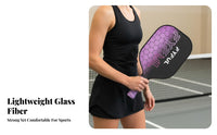 Long-Lasting Construction Fiberglass Pickleball Paddle Comfort Grip Pickleball Paddle Set Large Sweet Zone for Beginners, Seniors