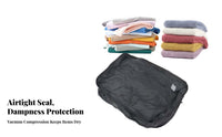 Vacuum Compression Bag Airtight Double Zipper Travel Vacuum Bags Dampness-Resistant Travel Space-Saving Bag for Journeyers, Backpacking